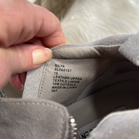 Steve Madden Gray Suede Silya Wedge Sneakers - Picture 8 of 9